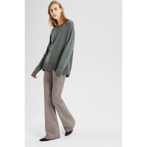Theory Karenia F Cashmere Slouchy Pullover Sweater Size Small Green - Picture 10 of 10